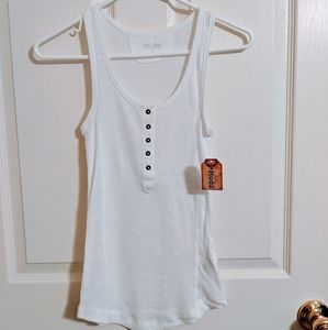 White Ribbed Tank